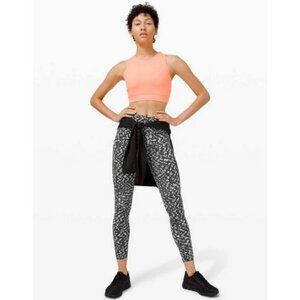 Lululemon Fast & Free Tight II 25" Pace Lace Graphite Grey Size 8 Non-Reflective